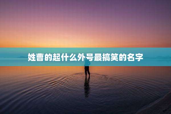 姓曹的起什么外号最搞笑的名字