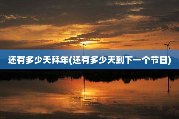 还有多少天拜年(还有多少天到下一个节日)