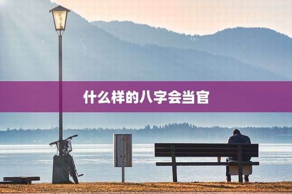 什么样的八字会当官