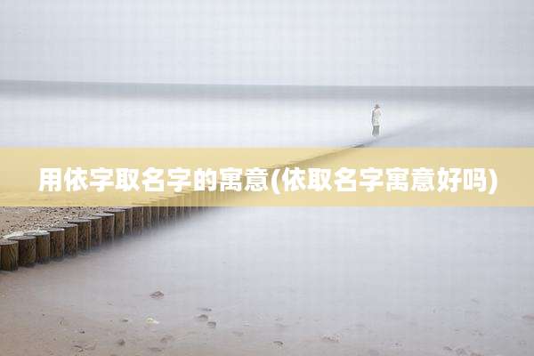 用依字取名字的寓意(依取名字寓意好吗)