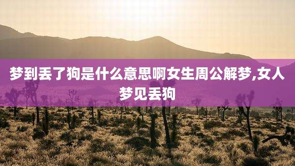 梦到丢了狗是什么意思啊女生周公解梦,女人梦见丢狗