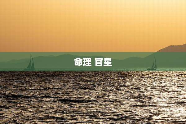 命理 官星
