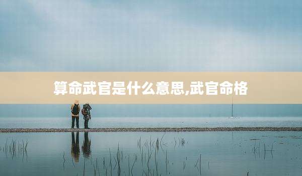 算命武官是什么意思,武官命格