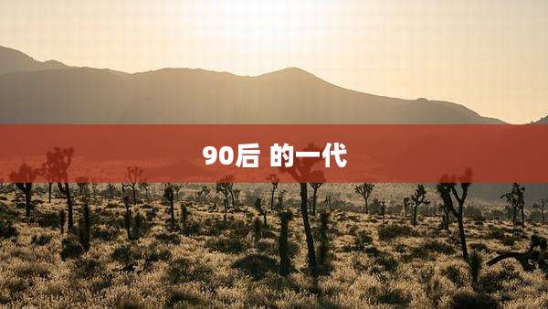 90后 的一代