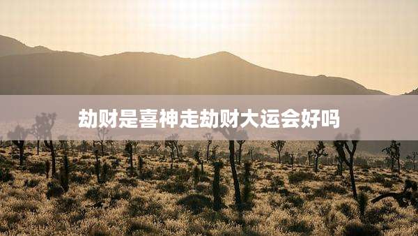 劫财是喜神走劫财大运会好吗