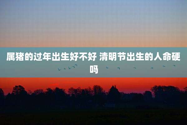 属猪的过年出生好不好 清明节出生的人命硬吗