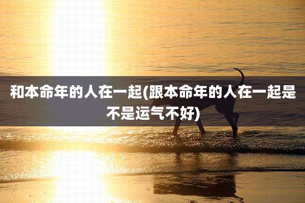 和本命年的人在一起(跟本命年的人在一起是不是运气不好)
