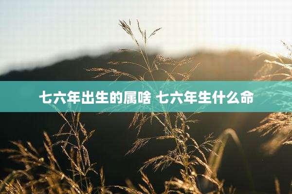 七六年出生的属啥 七六年生什么命
