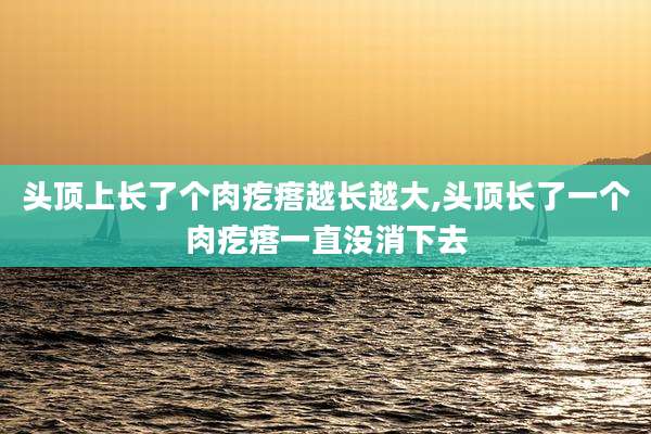 头顶上长了个肉疙瘩越长越大,头顶长了一个肉疙瘩一直没消下去