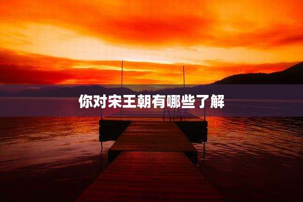 你对宋王朝有哪些了解