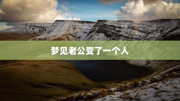 梦见老公变了一个人