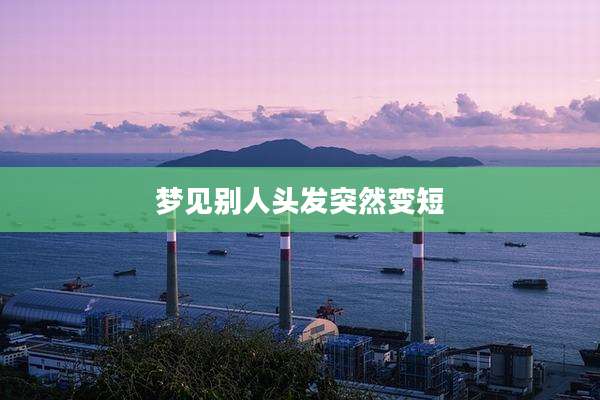 梦见别人头发突然变短
