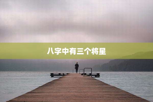 八字中有三个将星