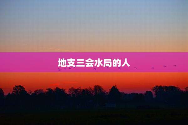 地支三会水局的人