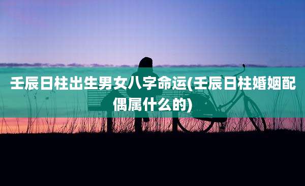 壬辰日柱出生男女八字命运(壬辰日柱婚姻配偶属什么的)