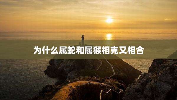 为什么属蛇和属猴相克又相合