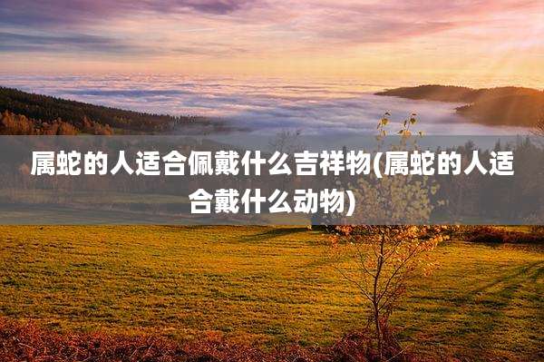 属蛇的人适合佩戴什么吉祥物(属蛇的人适合戴什么动物)