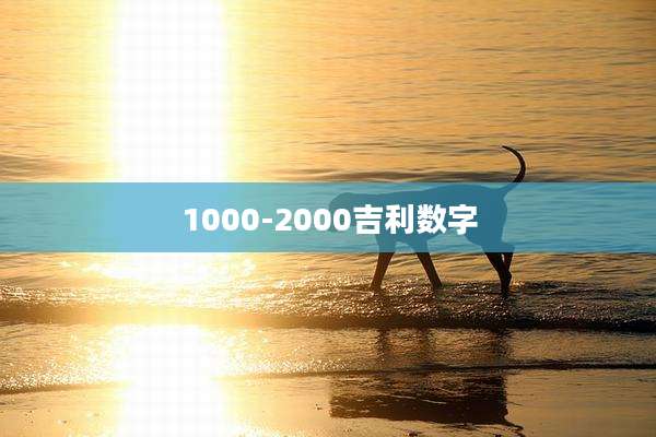 1000-2000吉利数字