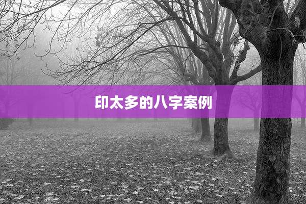 印太多的八字案例