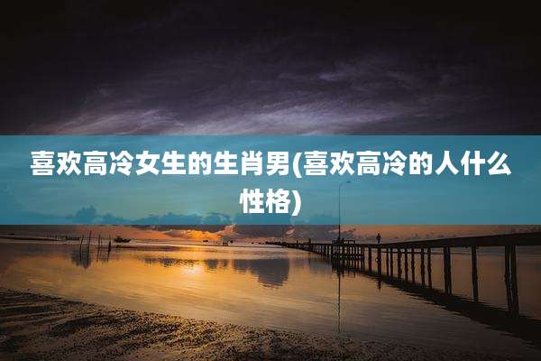 喜欢高冷女生的生肖男(喜欢高冷的人什么性格)