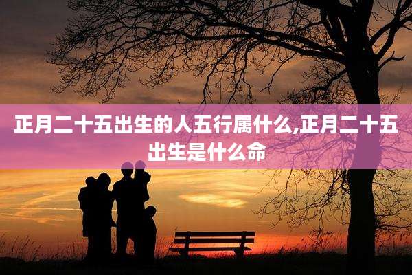 正月二十五出生的人五行属什么,正月二十五出生是什么命