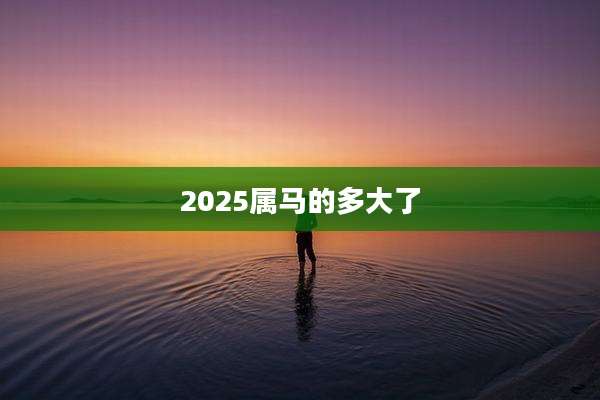 2025属马的多大了