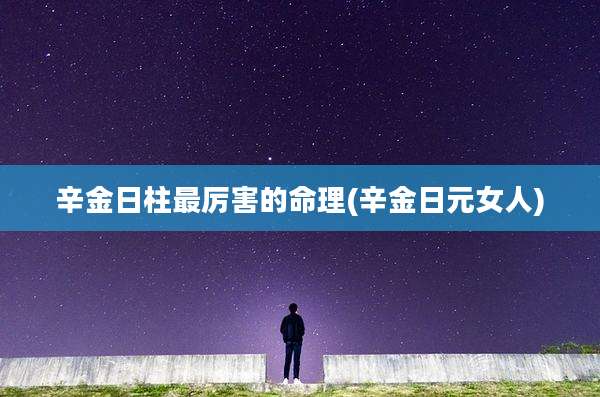 辛金日柱最厉害的命理(辛金日元女人)