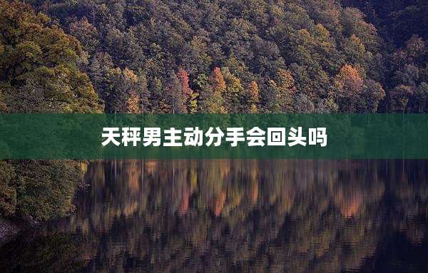 天秤男主动分手会回头吗