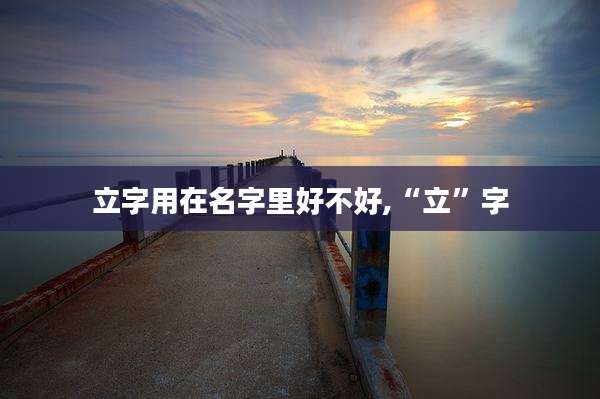 立字用在名字里好不好,“立”字