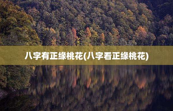 八字有正缘桃花(八字看正缘桃花)