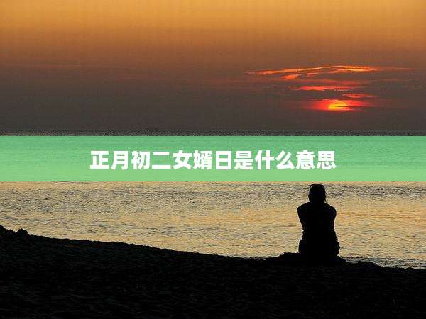 正月初二女婿日是什么意思