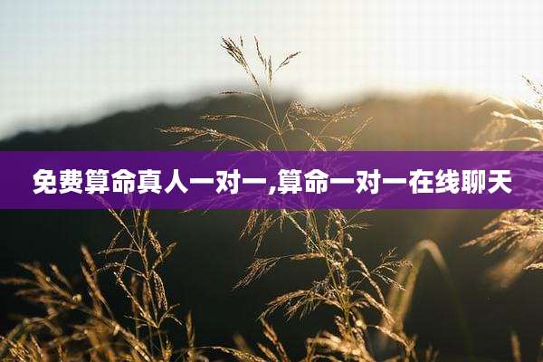 免费算命真人一对一,算命一对一在线聊天