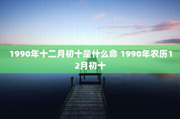 1990年十二月初十是什么命 1990年农历12月初十