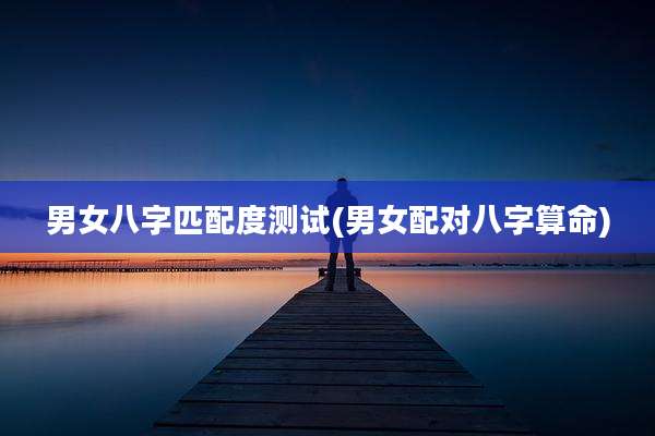 男女八字匹配度测试(男女配对八字算命)