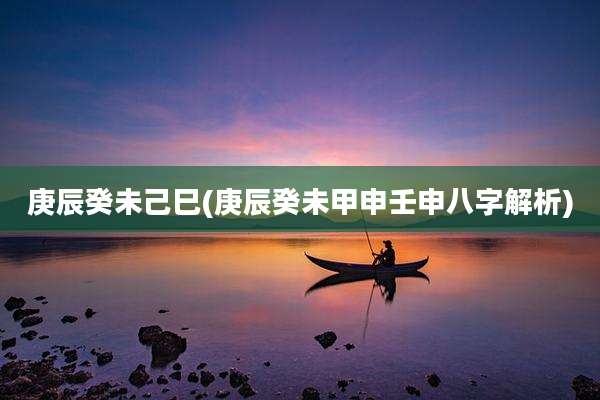 庚辰癸未己巳(庚辰癸未甲申壬申八字解析)
