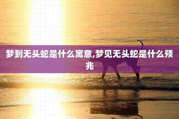 梦到无头蛇是什么寓意,梦见无头蛇是什么预兆