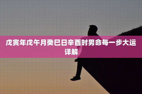 戊寅年戊午月癸巳日辛酉时男命每一步大运详解
