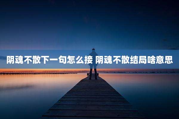 阴魂不散下一句怎么接 阴魂不散结局啥意思