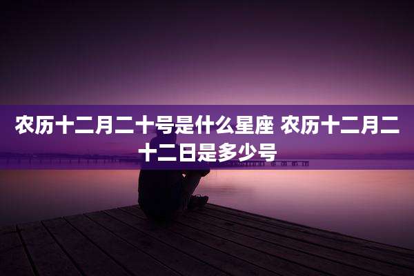 农历十二月二十号是什么星座 农历十二月二十二日是多少号