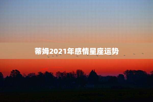 蒂姆2021年感情星座运势