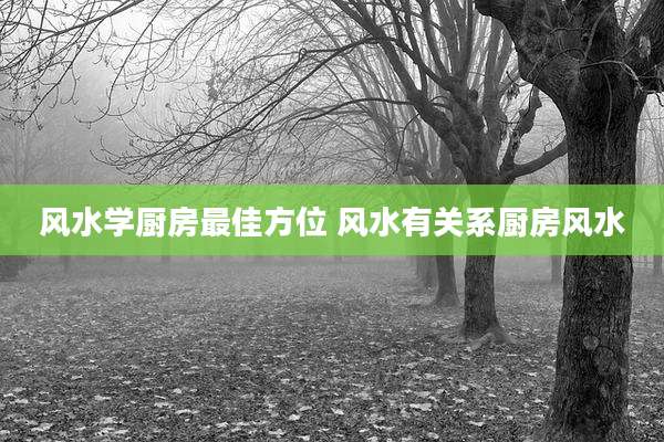 风水学厨房最佳方位 风水有关系厨房风水