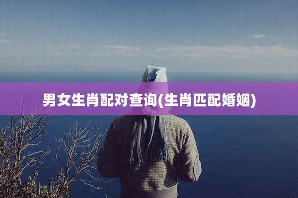 男女生肖配对查询(生肖匹配婚姻)