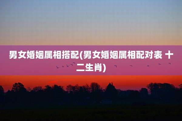 男女婚姻属相搭配(男女婚姻属相配对表 十二生肖)