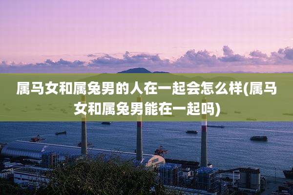 属马女和属兔男的人在一起会怎么样(属马女和属兔男能在一起吗)