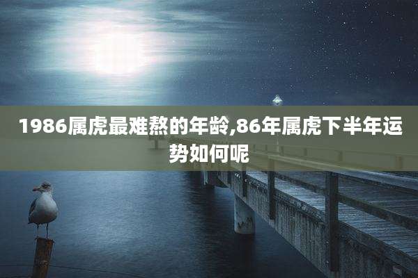 1986属虎最难熬的年龄,86年属虎下半年运势如何呢