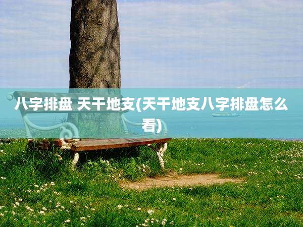 八字排盘 天干地支(天干地支八字排盘怎么看)