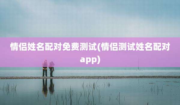 情侣姓名配对免费测试(情侣测试姓名配对app)