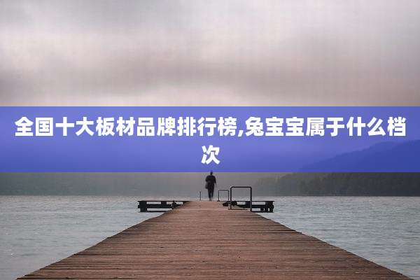 全国十大板材品牌排行榜,兔宝宝属于什么档次