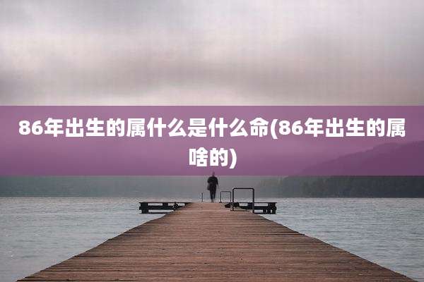 86年出生的属什么是什么命(86年出生的属啥的)