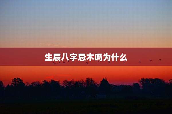 生辰八字忌木吗为什么